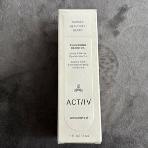 ACT/ IV THICKENING BEARD OIL - UNSCENTED new in box